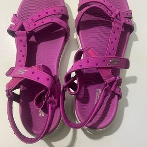 Skechers Women's Bright Magenta Strappy Sandals